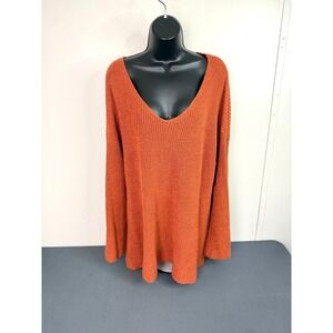 Pioneer Woman Knit Sweater V-neck Size 3XL Burnt Orange